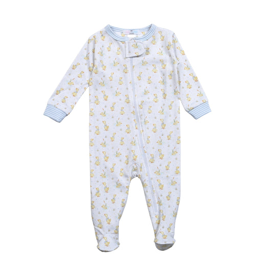 DKS-399 Ducks in the Pond Pima Zipper Footie