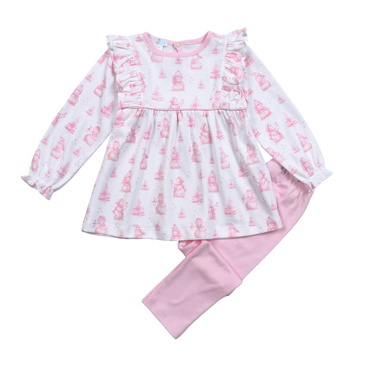 SNW-220 Snowman  Pima pants set