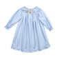 XMS-340 Nativity Hand Smocked Pima Hand Smocked Bishop Dress