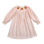 AUT-540 Thanksgiving  Hand Smocked Pima Hand Smocked Bishop Dress