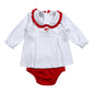 SAC-232 Santa Claus   Hand Embroidered Pima  Bloomers set