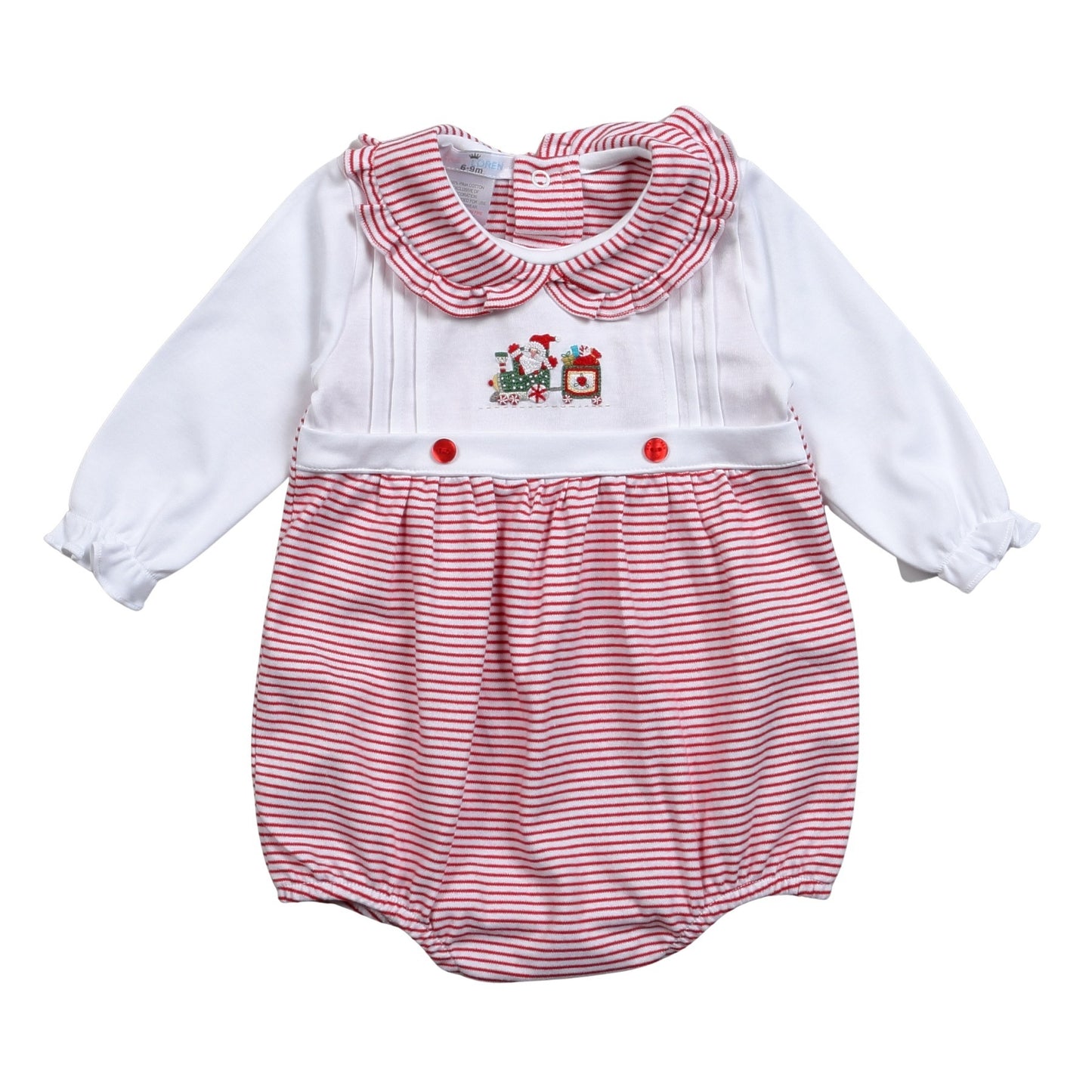 XTN-230 Christmas Train   Hand Embroidered Pima  Bubble