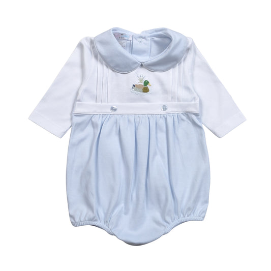 MLR-130 Pink Mallard Duck Hand Embroidered Pima  Bubble