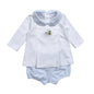 MLR-132 Pink Mallard Duck Hand Embroidered Pima  Bloomers set