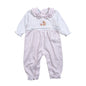 HBY-234 Blue Birthday  Hand Embroidered Pima  Romper