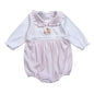HBY-230 Blue Birthday  Hand Embroidered Pima  Bubble