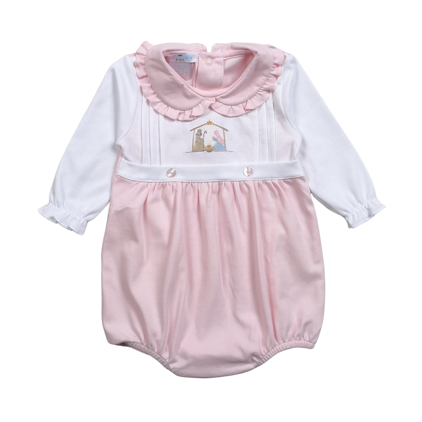 NTV-230 Nativity Hand Embroidered Pima  Bubble