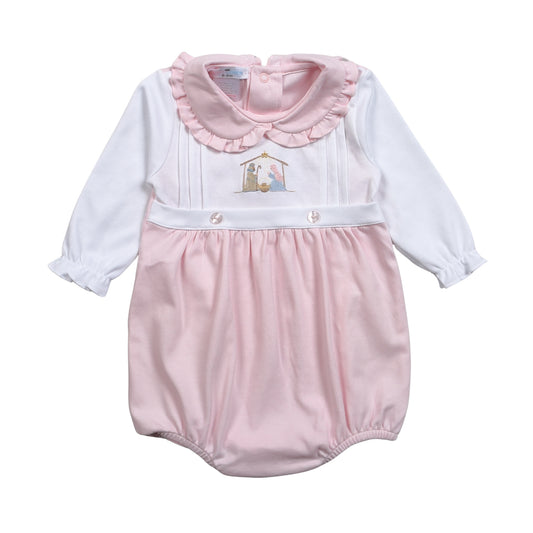 NTV-230 Nativity Hand Embroidered Pima  Bubble
