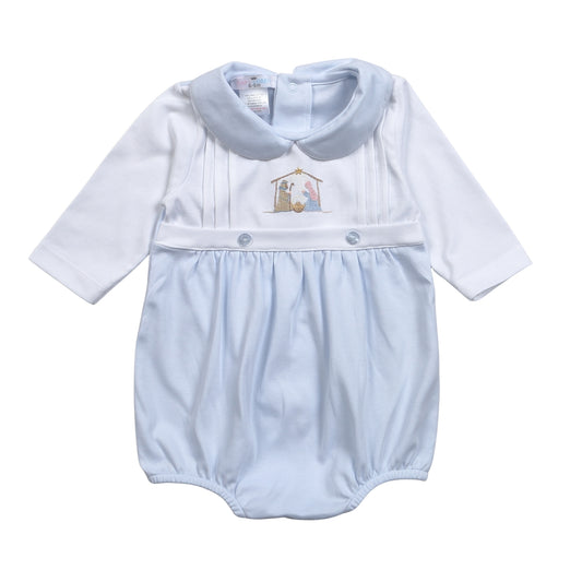 NTV-130 Nativity Hand Embroidered Pima  Bubble