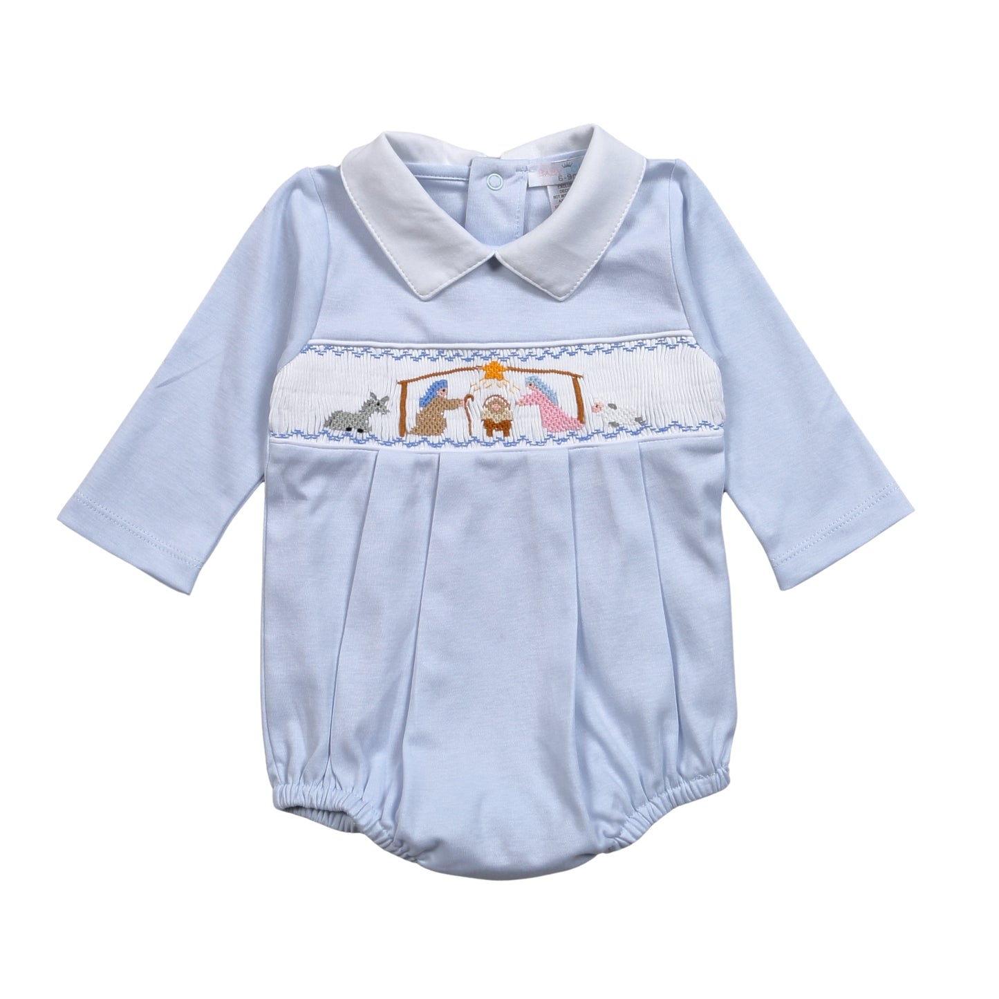 XMS-230 Nativity Hand Smocked Bubble