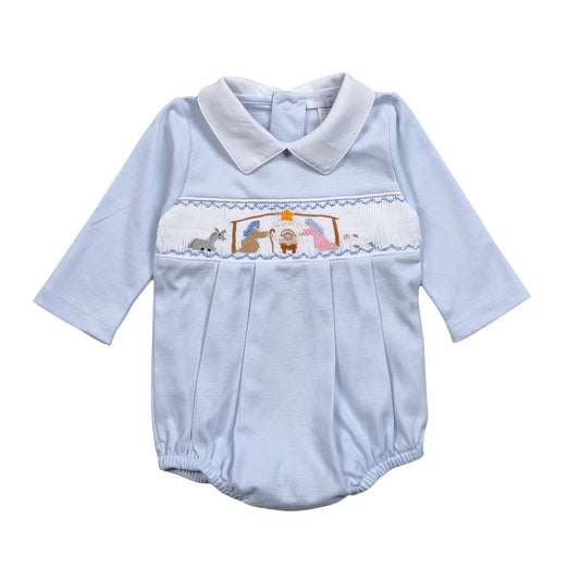 XMS-230 Nativity Hand Smocked Bubble
