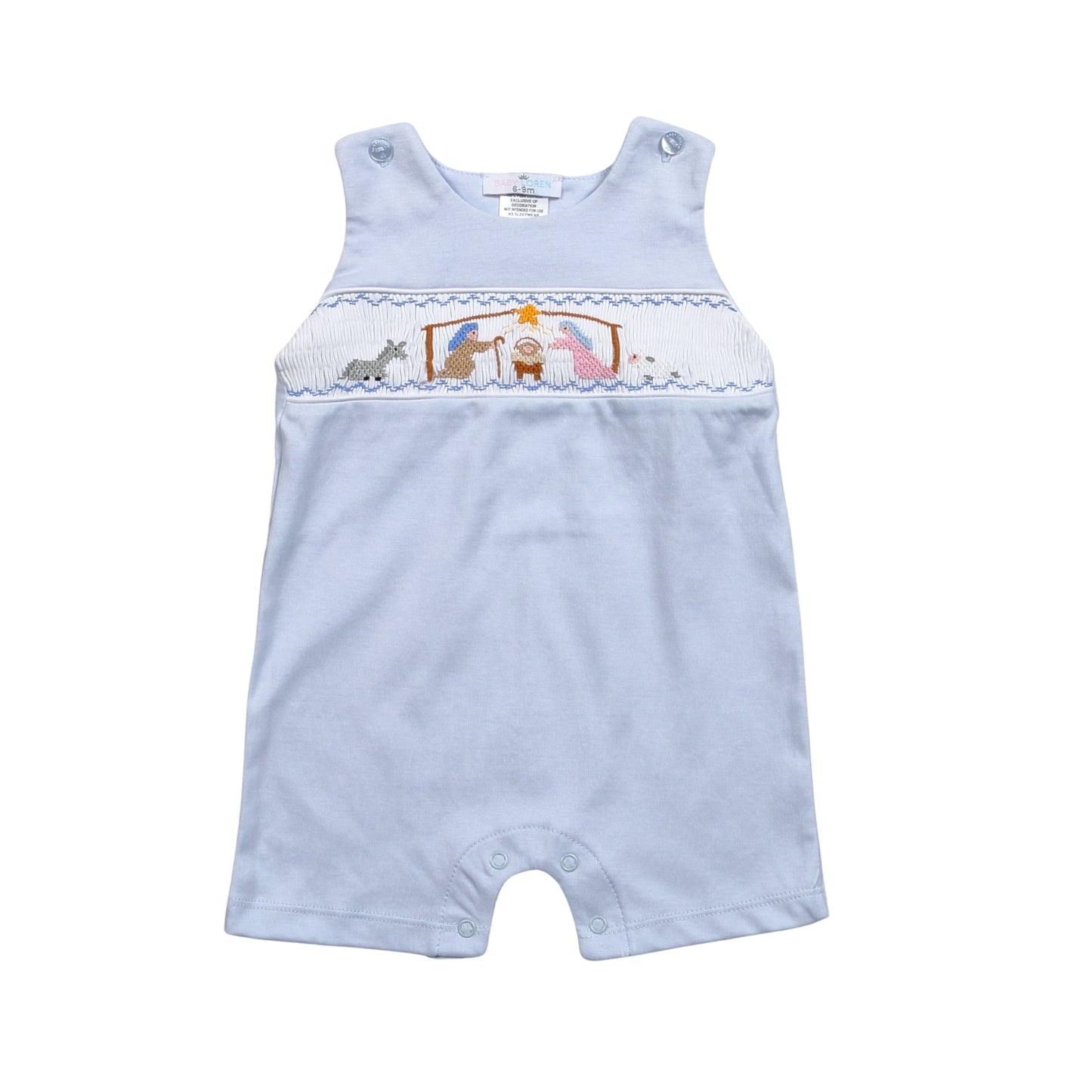 XMS-233 Nativity Hand Smocked Jon Jon