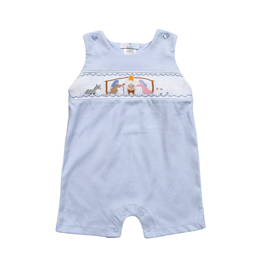 XMS-233 Nativity Hand Smocked Jon Jon