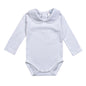 WHI-210 White Peter Pan Collar Pima Bodysuit