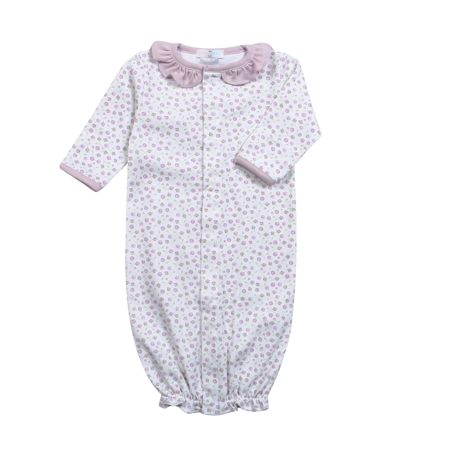 LYN-211 Lyn Purple Floral Pima Converter Gown