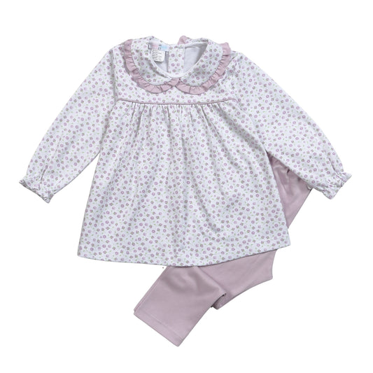 LYN-220 Lyn Purple Floral Pima pants set