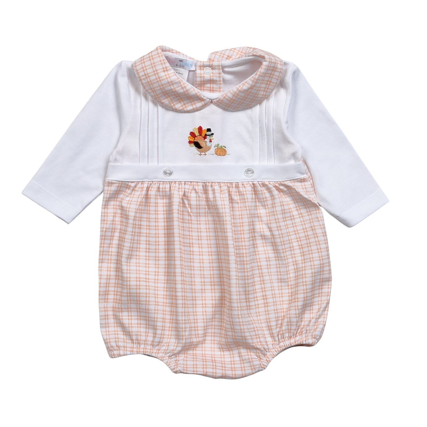 TKD-130 Turkey Day Hand Embroidered Pima  Bubble