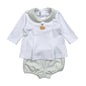 PUW-132 Pumpkins and Paws Hand Embroidered Pima  Bloomers set
