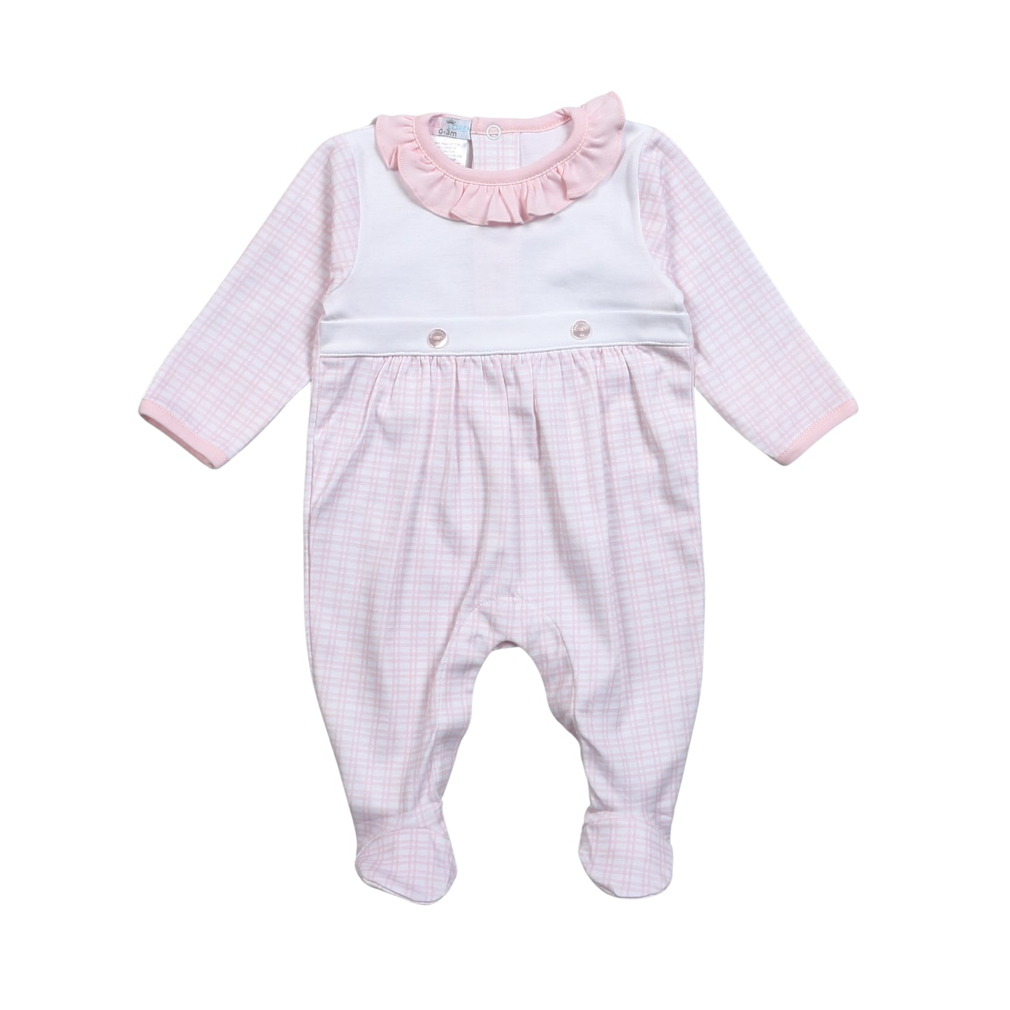 PPD-214 Pink Plaid Pima Romper