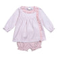 PPD-232 Pink Plaid Pima bloomers set