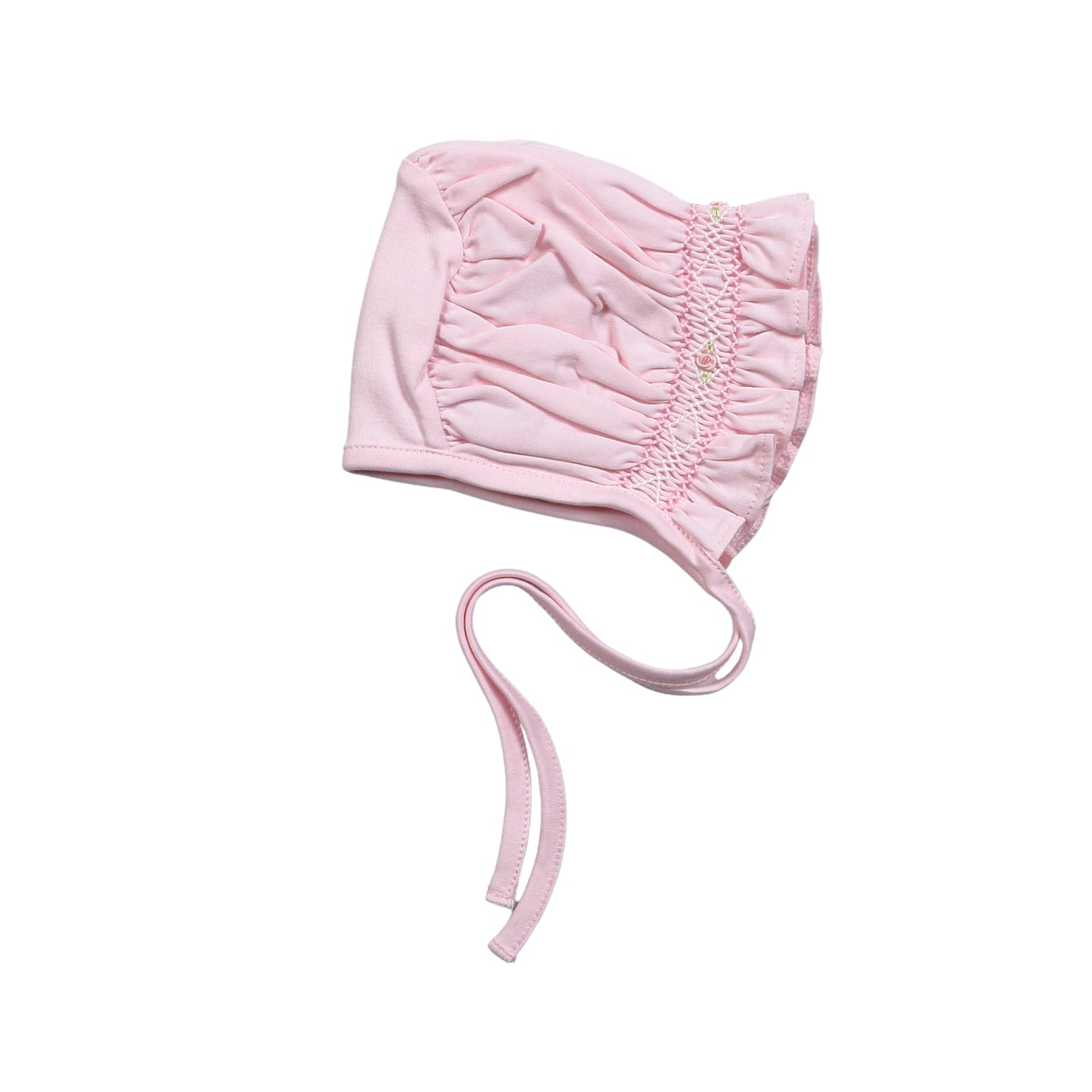 PAT-515 PINK HAND SMOCKED PIMA BONNET