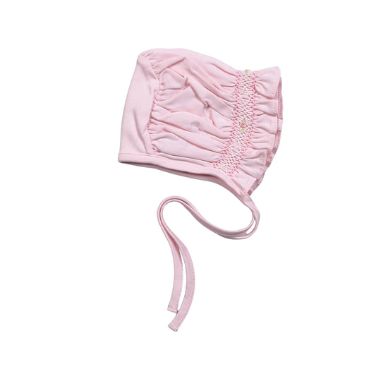 PAT-515 PINK HAND SMOCKED PIMA BONNET