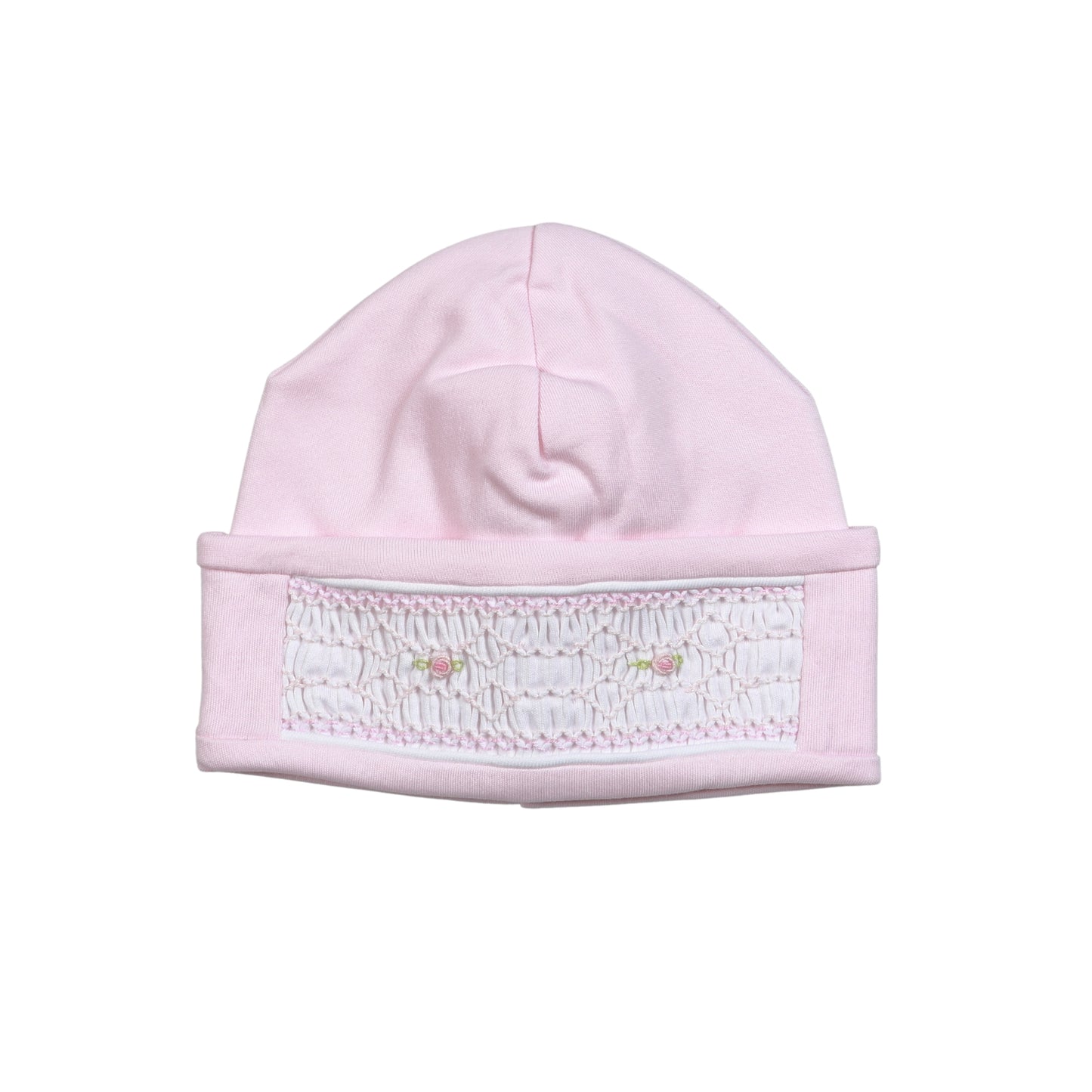 PCL-215 Pink Hand Smocked Pima Beanie