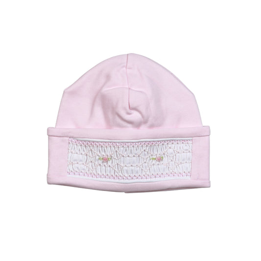 PCL-215 Pink Hand Smocked Pima Beanie