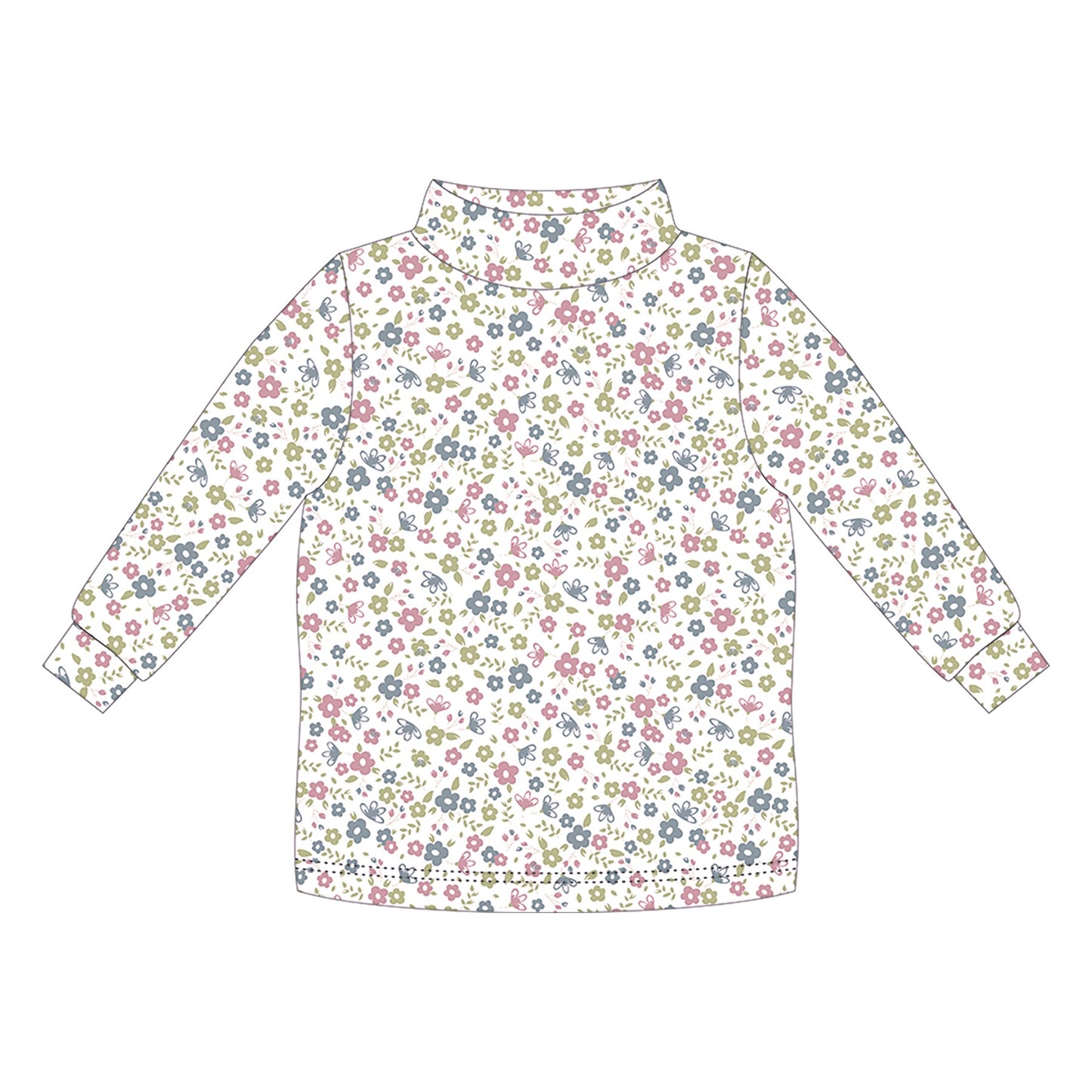 DAR-210 Darlene Pima Turtleneck top