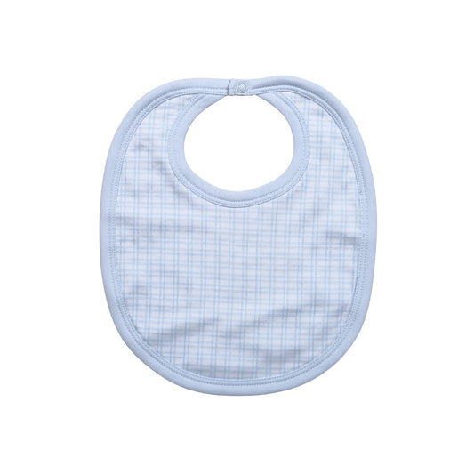BPD-218 Blue Plaid Pima Bib