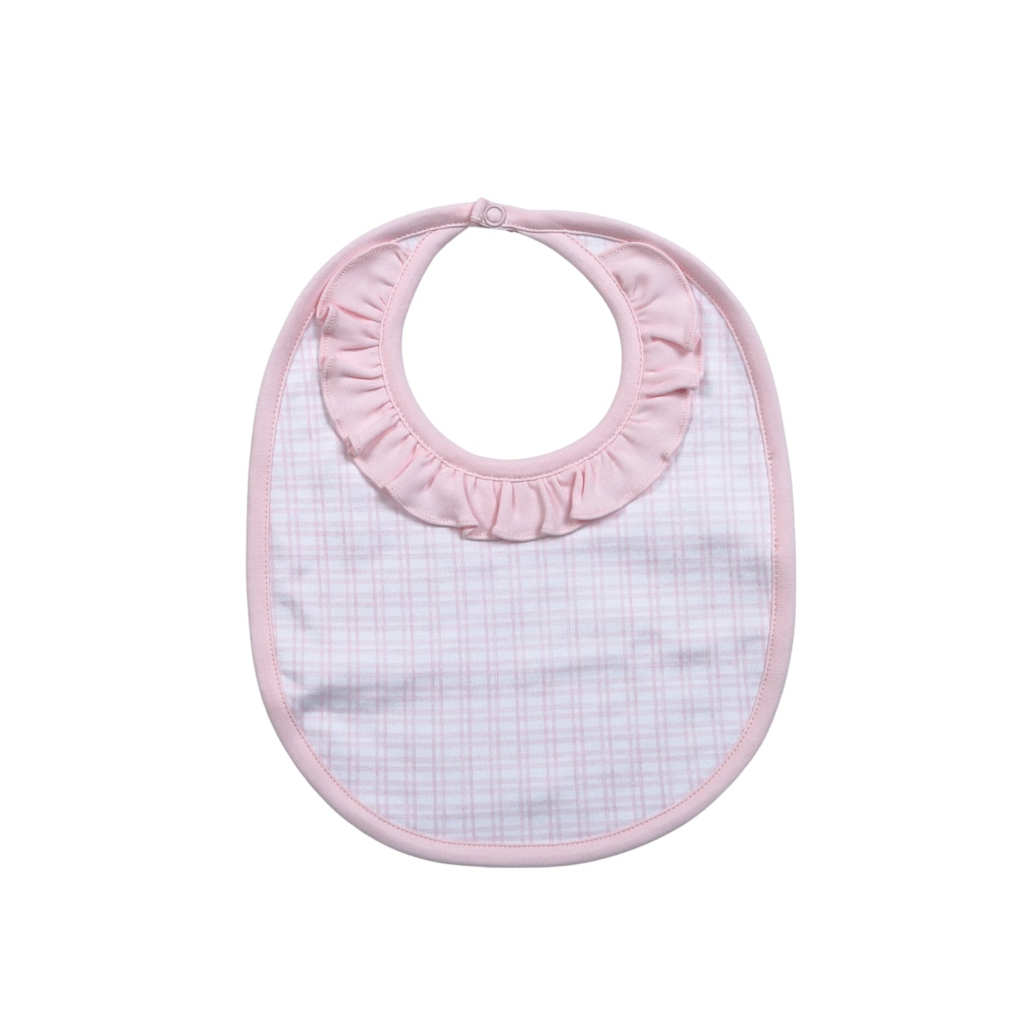 PPD-218 Pink Plaid Pima Bib
