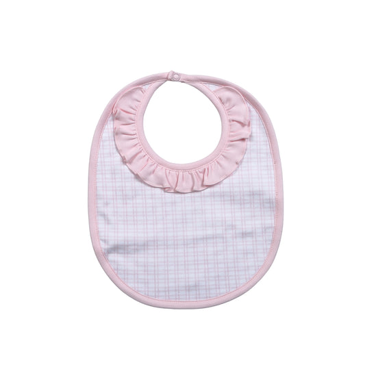 PPD-218 Pink Plaid Pima Bib