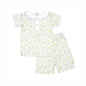 BEL-099 BELLE BLUE/PINK FLORAL PIMA TWO PIECES LOUGEWEAR
