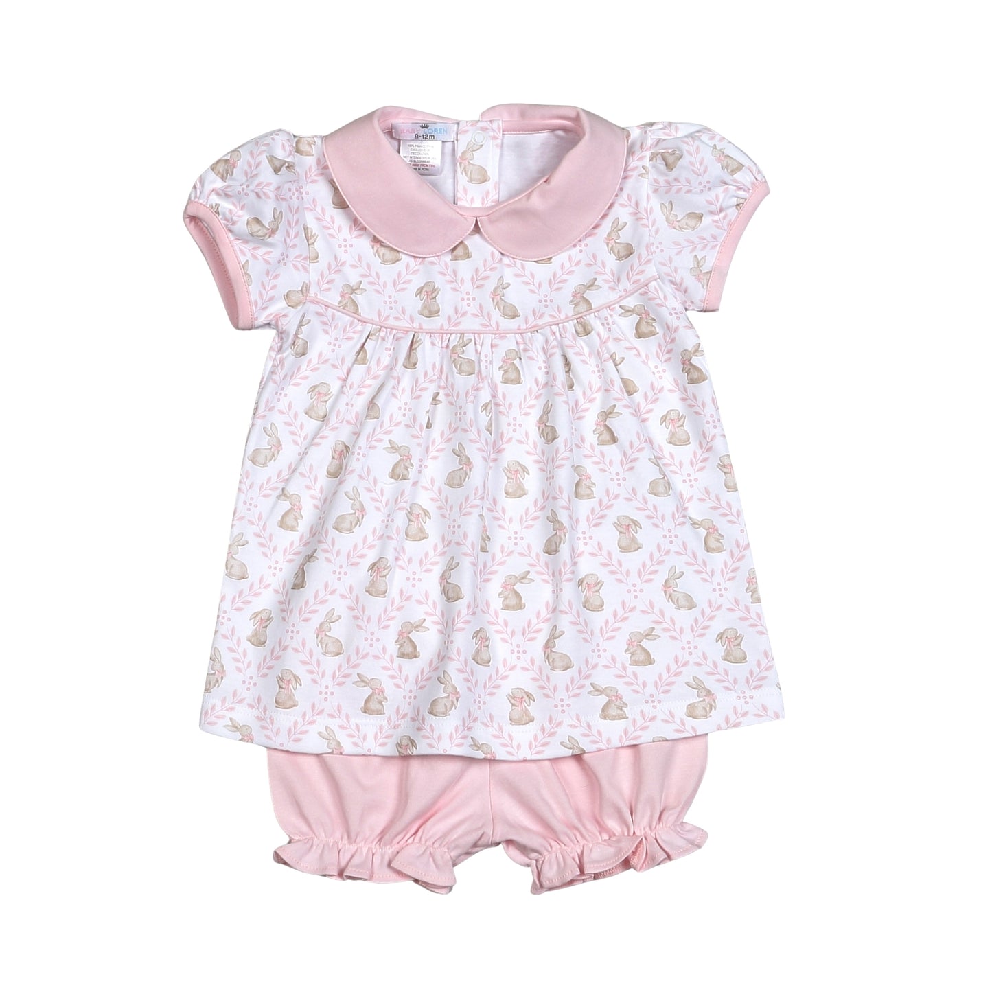 ETR-232 PINK EASTER BUNNIES PIMA BLOOMERS SET