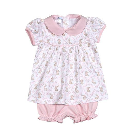 ETR-232 PINK EASTER BUNNIES PIMA BLOOMERS SET