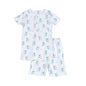 GTR-099 BLUE HAPPY GATORS PIMA TWO PIECES LOUGEWEAR