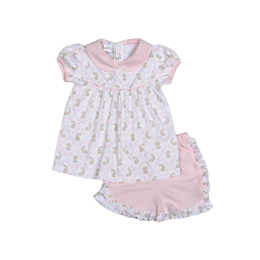 ETR-220 PINK EASTER BUNNIES PIMA SHORT SET
