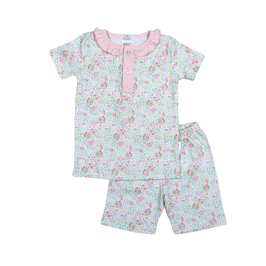 CAF-099 Casey Floral Pima Two Pcs Loungewear