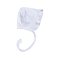 WWP-215 White  Ruffles Bonnet.