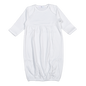 WWP-020 White  Gown White Picot Trim. Cut on Chest