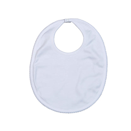 WWP-017 White  Bib White Picot Trim.