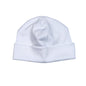 WWP-015 White  Beanie White Picot Trim.