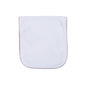 WPP-018 White  Burping Pad Pink Picot Trim.