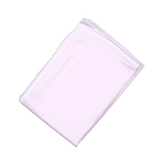 PST-016 Pink Stripes Receiving Blanket 28" x 29".