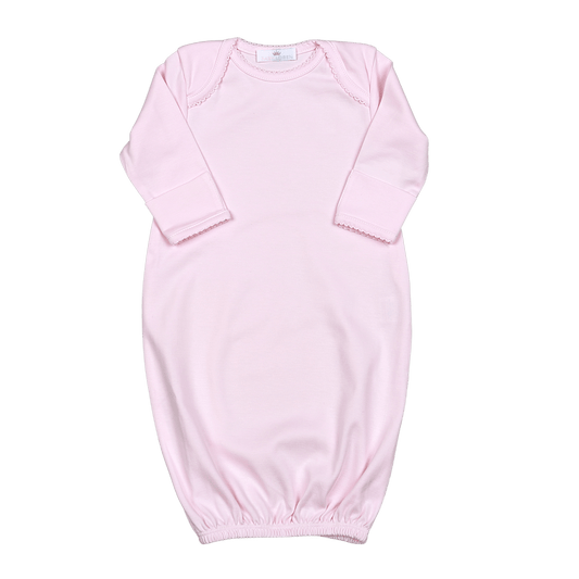 PPP-019 Pink  Gown Pink Picot Trim.