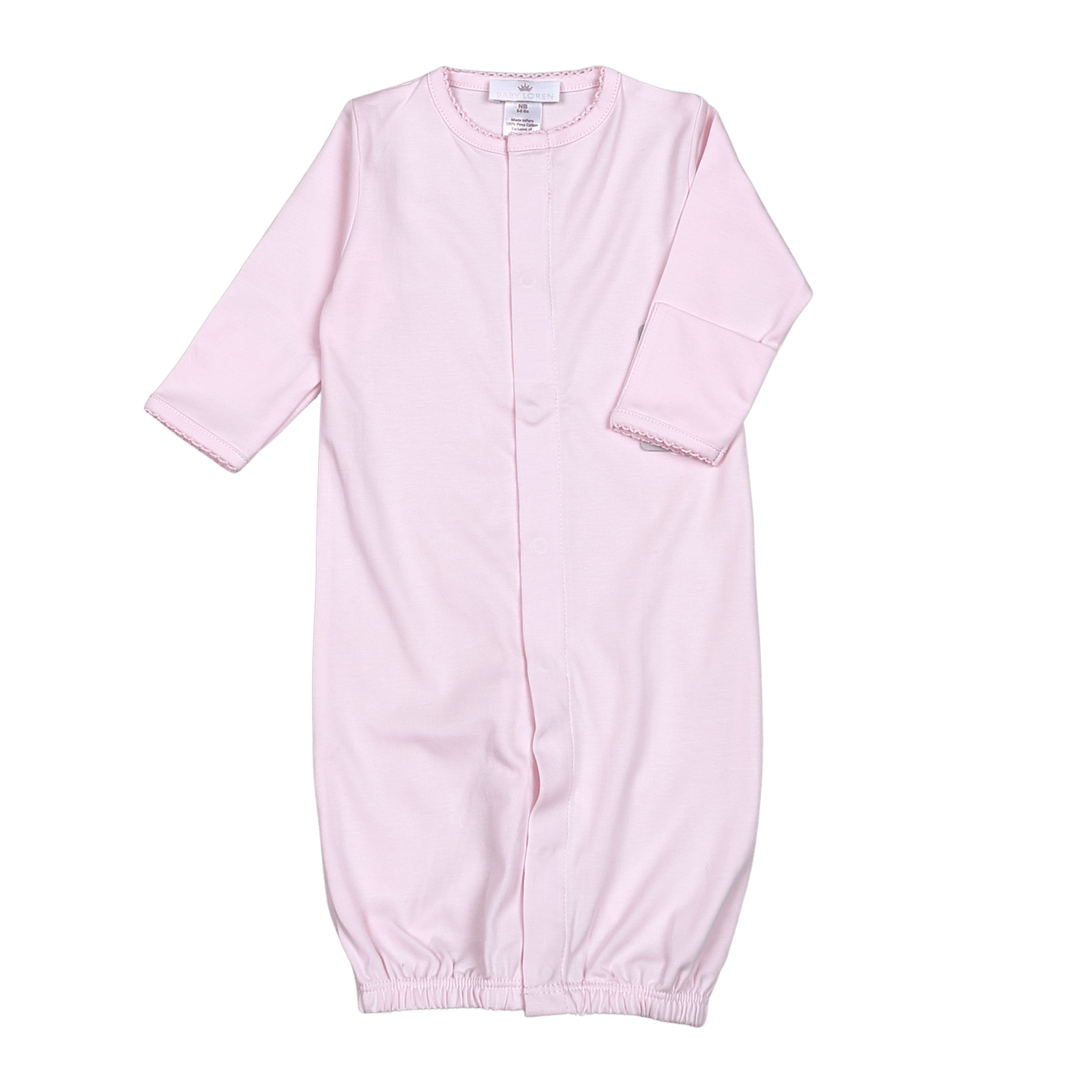PPP-011 Pink Converter Gown Pink Picot Trim.