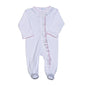 PDT-014 Pink Dots Zipper footie.
