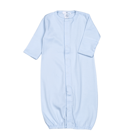 BBP-011 Blue Converter Gown Blue Picot Trim.