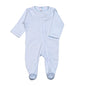 BDT-014 Blue Dots Zipper footie.