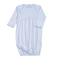 BDT-020 Blue Dots  Gown. Cut on Chest
